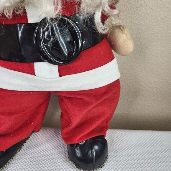Vintage Rushton Rubber Face Santa 20" Plush Upcycled See Pics Description - Picture 9 of 13